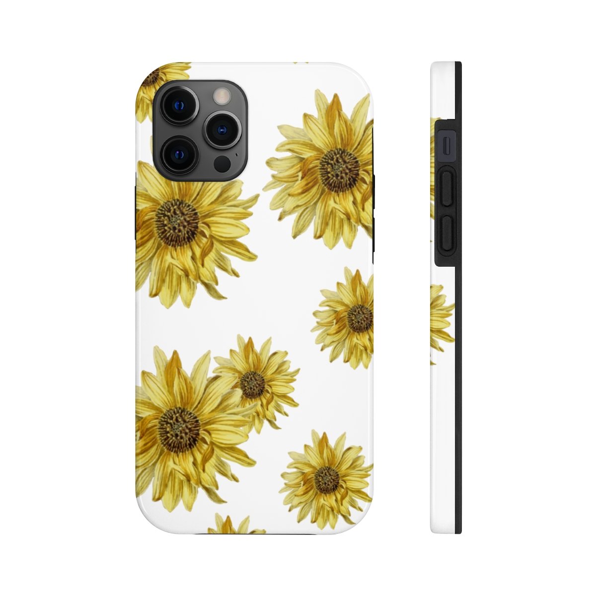 sun flower white Phone Cover Design